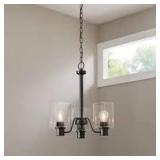 Hampton Bay Castleford 3-Light Oil Rubbed Bronze Transitional Classic Chandelier for Dining Areas with No Bulbs Included   Customer Returns See Pictures