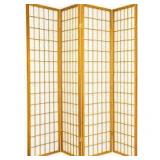 RED LANTERN 6 ft. Honey 4-Panel Room Divider    Customer Returns See Pictures