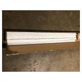 Home Decorators Collection White Cordless Room Darkening Faux Wood Blind with 2 in. Slats - 72.5 in. W x 72 in. L (Actual 72 in. W x 72 in. L)  Customer Returns See Pictures