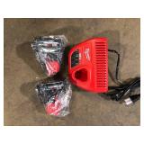 Milwaukee M12 12V Lithium-Ion XC High Output 5.0 Ah Battery Pack (2-Pack) Starter Kit with Charger    Customer Returns See Pictures