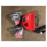 Milwaukee M12 12V Lithium-Ion XC High Output 5.0 Ah Battery Pack (2-Pack) Starter Kit with Charger    Customer Returns See Pictures