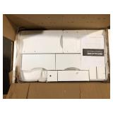 FUFU&GAGA 5-Drawers White Makeup Vanity Sets Dressing Table Sets With Stool, Mirror, LED Light and 3-Tier Storage Shelves  Customer Returns See Pictures
