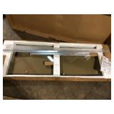 Delta Paxos 42-1/4 to 48 in. W x 76 in. H Frameless Sliding Shower Door in Satin Chrome with 5/16 in. Clear Glass   Customer Returns See Pictures