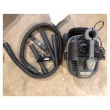 RIDGID 4 Gal. 5.0 Peak HP Portable Shop Vacuum Wet Dry Vac with Fine Dust Filter, Locking Hose and Attachments WD4070   Customer Returns See Pictures