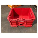 Milwaukee PACKOUT 18.6 in. Tool Storage Crate Bin with Carrying Handles and 50 lbs. Weight Capacity  Customer Returns See Pictures