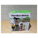 Hamilton Beach 3-in-1 Electronic Kitchen System, Smoothie Blender with 48 oz. Glass Jar, Food Processor Attachment and 20 oz. Travel Jar