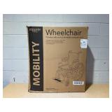 Equate Lightweight Foldable Steel Wheelchair with 18" Seat and Swing-Away Footrests, 350 lb Capacity