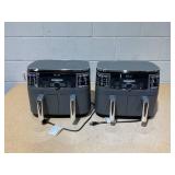 LOT OF 2 Ninja DZ401 DualZone Air Fryer