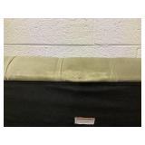Homepop Light Sage Green Velvet Button Tufted Fawn Velvet 40 in Bedroom Bench Backless with Cone Wood Legs and Storage