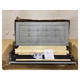 VECELO Full Size Bed Frame, Modern Platform Bed Frame with Adjustable Button Tufted Upholstered Headboard for Bedroom, No Box Spring Needed, Easy Assembly, Light Gray