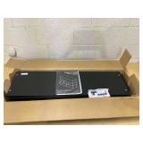 TV Stand Dresser for Bedroom Television Stand Small, Entertainment Center with Storage for Living Room, 5 Fabric Drawers, Open Bookshelf, Black