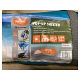 Ozark Trail 6.8 ft x 5.9 ft Pop-up Beach Shelter, Blue