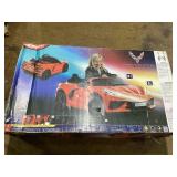Chevrolet Kids Electric Car, Corvette C8 12V7Ah Battery Powered Ride on Car, 4 Wheels Ride on Toys with Remote Control, Music, Bluetooth, 3 Speeds for Boys Girls 3-6, Red