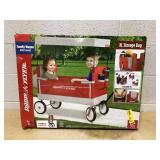 Radio Flyer, Family Wagon with Canopy, Folding Wagon, Light Gray and Red