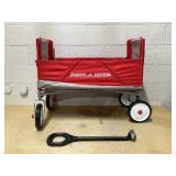 Radio Flyer, Family Wagon with Canopy, Folding Wagon, Light Gray and Red