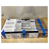 Mainstays 4-Cube Storage Desk, White Grain