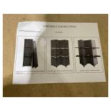 PayLessHere Foldable 4 Panel Room Divider Screen, Wooden Black