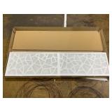 Roundhill Furniture Giyano Rice Paper/Wood 4-Panel Screen Room Divider in White