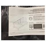 Mainstays Memory Foam 71.5" Futon with Cupholder and USB, Black Faux Leather