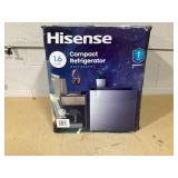 Hisense 1.6 Cu Ft Single Door Mini Fridge, Silver