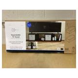 Mainstays Expandable Side by Side or Stacking TV Stand for TVs up to 70 inches, Black Oak