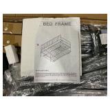 Day Bed Frame Twin - Height Adjustable Trundle Bed (40.15x77.36x37.90 Inches), RGB LED Lights & Charging Station, Black Versatile Metal Sofa Frame, No Box Spring