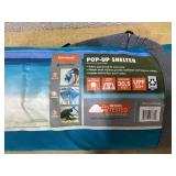 Ozark Trail 6.8 ft x 5.9 ft Pop-up Beach Shelter, Blue