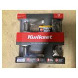 Kwikset 991 Tustin Entry Lever and Single Cylinder Deadbolt Combo Pack featuring SmartKey in Satin Nickel, Model Number: 99910-040