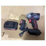 Hyper Tough 20V Max Compact Brushless 1/2-inch Impact Wrench with 2.0Ah Lithium-Ion Battery and Charger