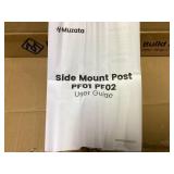 Muzata 6 Pack Black Side Mount Cable Railing Post 36 Inch 36"x2"x2"