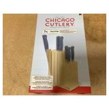 Chicago Cutlery Halsted 7-Piece Steak Knife Set with Wood Block