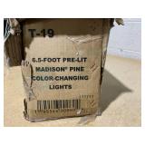 6.5 ft Pre-Lit Madison Pine Artificial Christmas Tree with 250 Color-Changing LED Lights and Stand, by Holiday Time