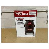 Hyper Tough 3 Gallon 3.5 HP Poly Wet Dry Vacuum for Home, Car, Garage & Workshop