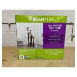 Vibrant Life 7-Level 65" Multi-Functional Cat Tree Activity Tower with Hammock, Brown & Cream