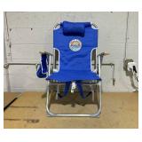 Salt Life Horizon Premium Beach Chair, 4 Position Reclining, Shoulder Backpack Carry Straps