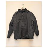 NEW PORT AUTHORITY XL HOODED WINTER JACKET BLACK