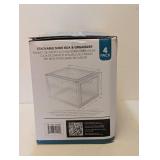 STACKABLE SHOE BOX & ORGANIZER 3PK.