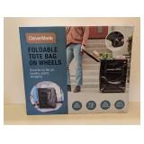 NEW CLEVERMADE FOLDABLE TOTE BAG ON WHEELS