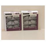 (2) FOSTER GRANT +1.50 READING GLASSES 3PK.