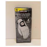 KIRKLAND SIGNATURE SMALL GOLF GLOVES PREMIUM CABRETTA LEATHER 4PK.