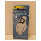 KIRKLAND SIGNATURE SMALL GOLF GLOVES PREMIUM CABRETTA LEATHER 4PK.