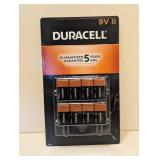 NEW DURACELL 9V BATTERIES 8PK.
