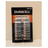 NEW DURACELL AA POWER BOOST BATTERIES 40PK.