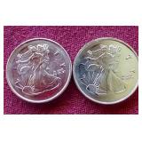 (2) 1/4 oz Silver Rounds