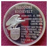 Sterling Silver Teddy Roosevelt Medallion