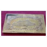 $10 Note Style 4 oz Copper Bar