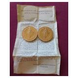 (2) National Capital Sesquicentennial Medals