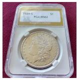 1889-S Morgan Dollar - PGA MS62 - Key Coin!