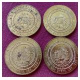 (4) 1959 Hawaii $1 Tokens