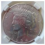 1934-D Peace Dollar - PGA MS63 - Nice!